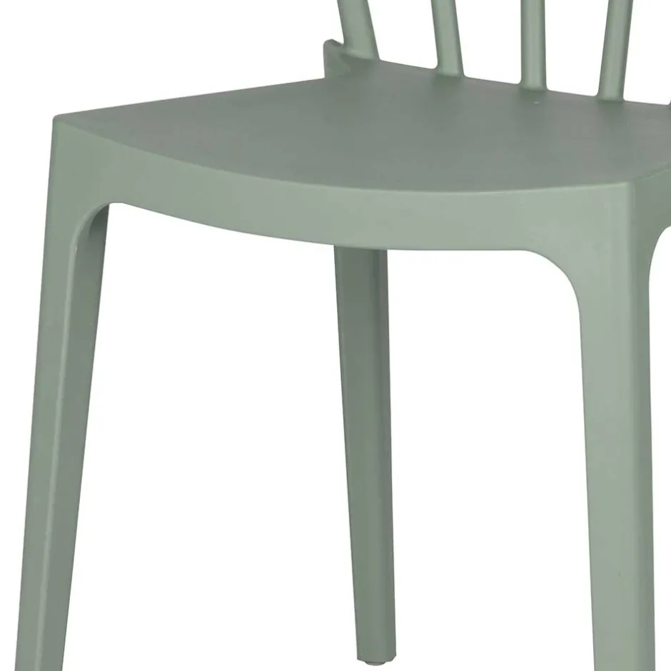 Wohnen Design Kunststoff Stuhl in Hellgrün - Dave (2er Set)