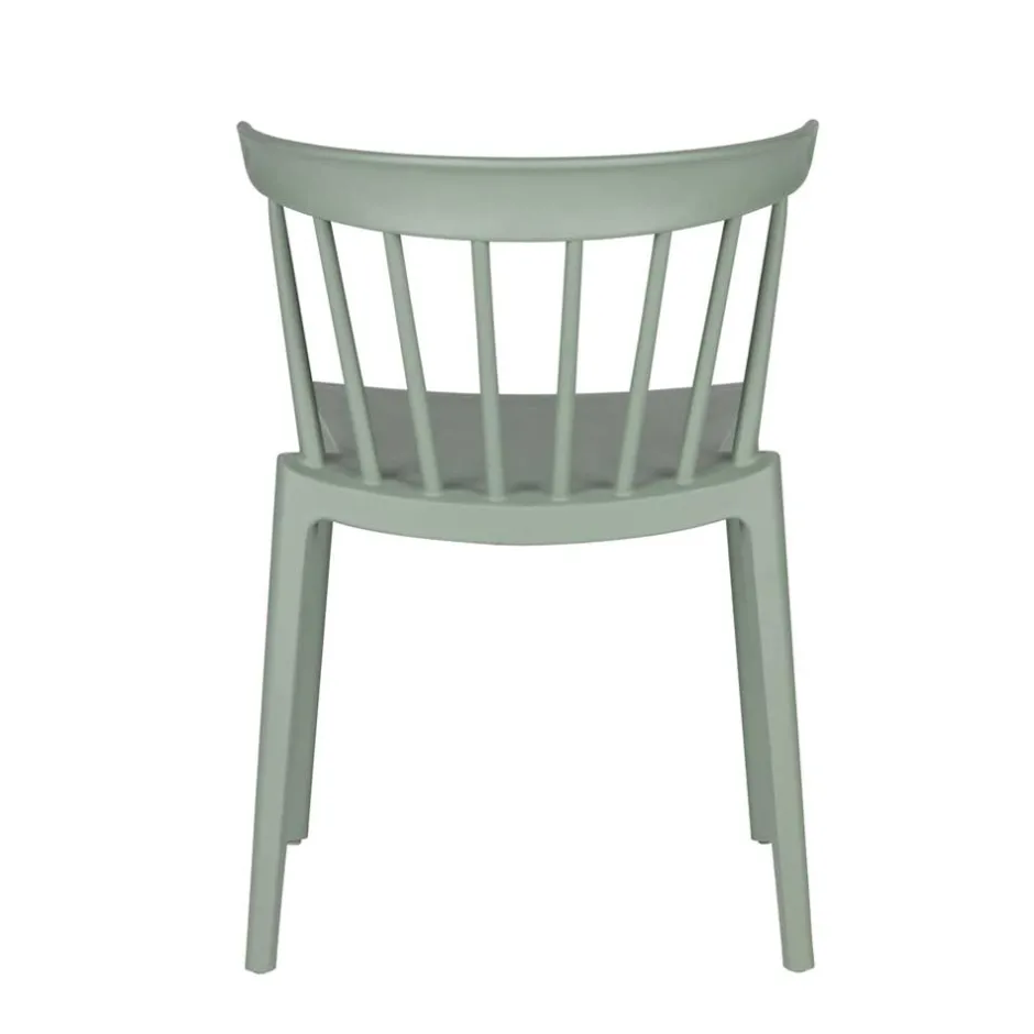 Wohnen Design Kunststoff Stuhl in Hellgrün - Dave (2er Set)