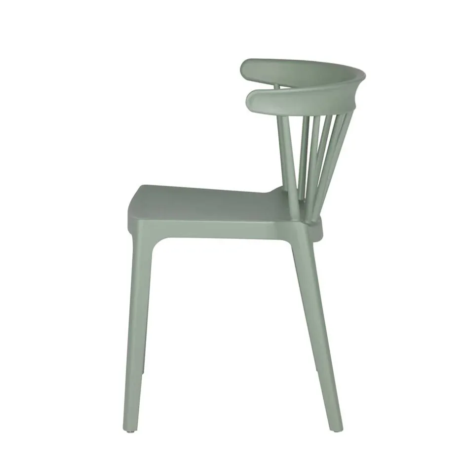 Wohnen Design Kunststoff Stuhl in Hellgrün - Dave (2er Set)