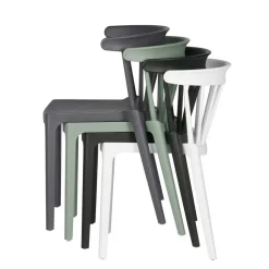 Wohnen Design Kunststoff Stuhl in Hellgrün - Dave (2er Set)