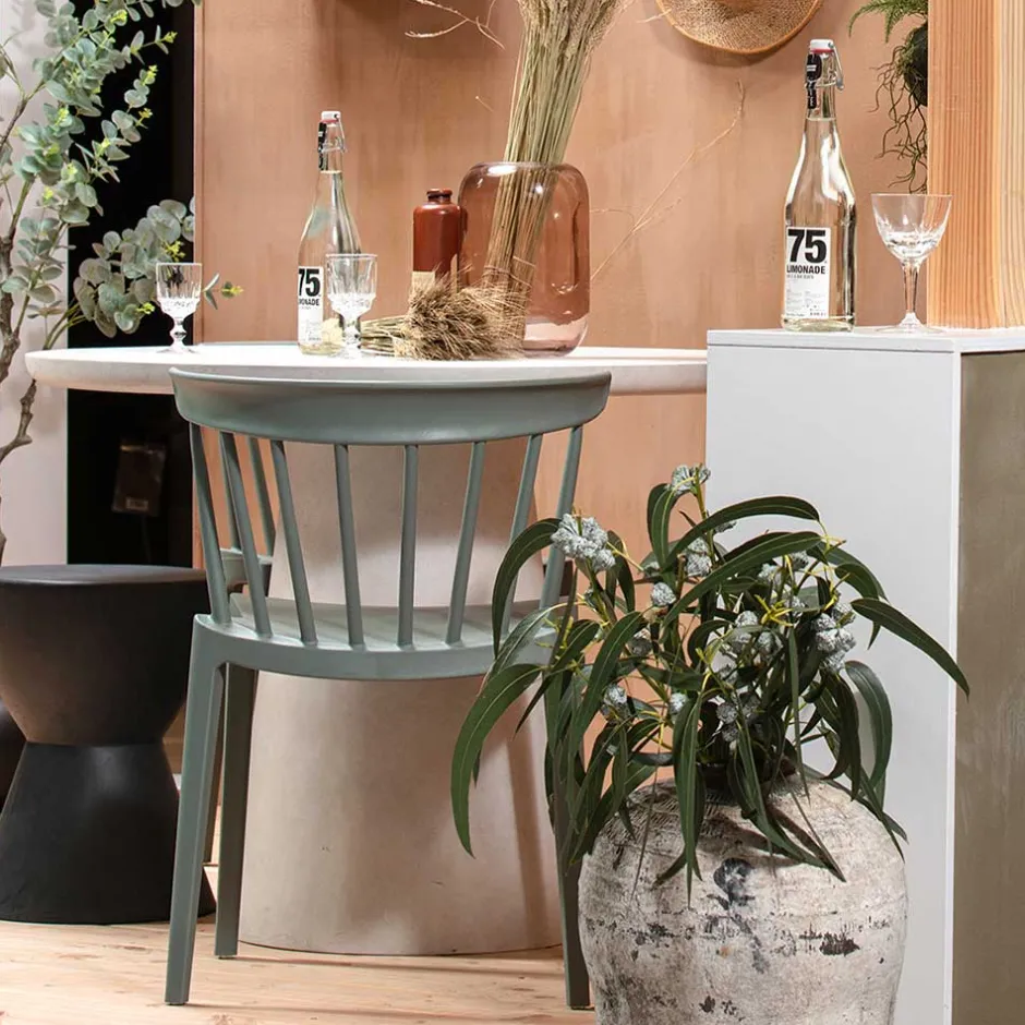 Wohnen Design Kunststoff Stuhl in Hellgrün - Dave (2er Set)