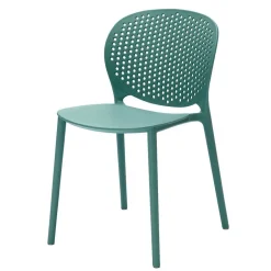 Wohnen Design Kunststoffstuhl für Garten Zajan in Türkis (4er Set)