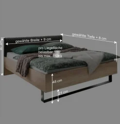 Design Loft Bett mit Nachttischen - Licruva (dreiteilig)^Wohnen