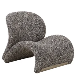 Wohnen Design Loungesessel in Dunkelbraun meliert - Sacalobra