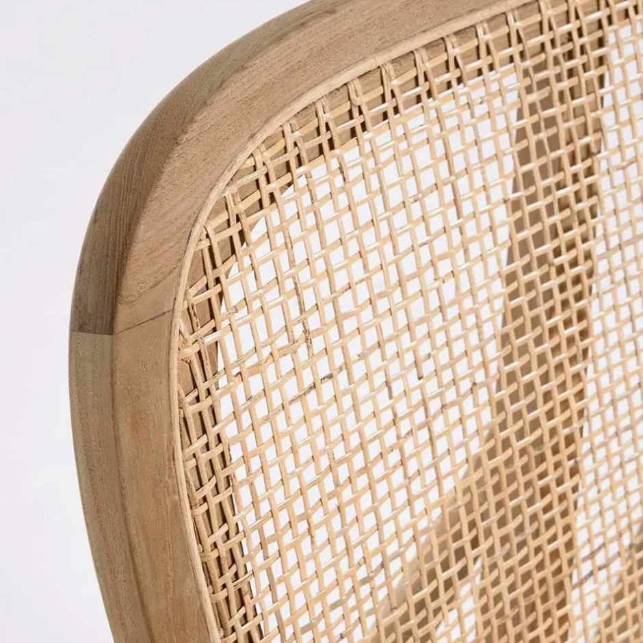 Wohnen Design Loungestuhl aus Rattan & Teak - Plataya