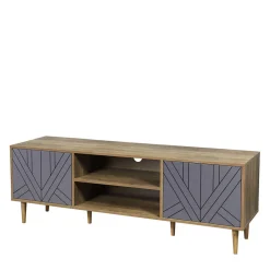 Design Lowboard für TV in Grau & Natur - Ascolano^Wohnen Discount