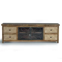 Design Lowboard mit Glas Metalltüren - Everton^Wohnen New