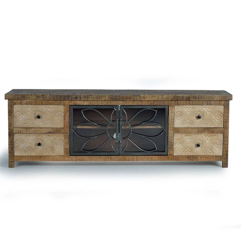 Design Lowboard mit Glas Metalltüren - Everton^Wohnen New