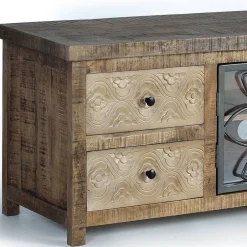 Design Lowboard mit Glas Metalltüren - Everton^Wohnen New