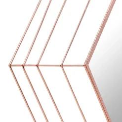 Wohnen Design Metall Spiegel in Kupferfarben - Monika