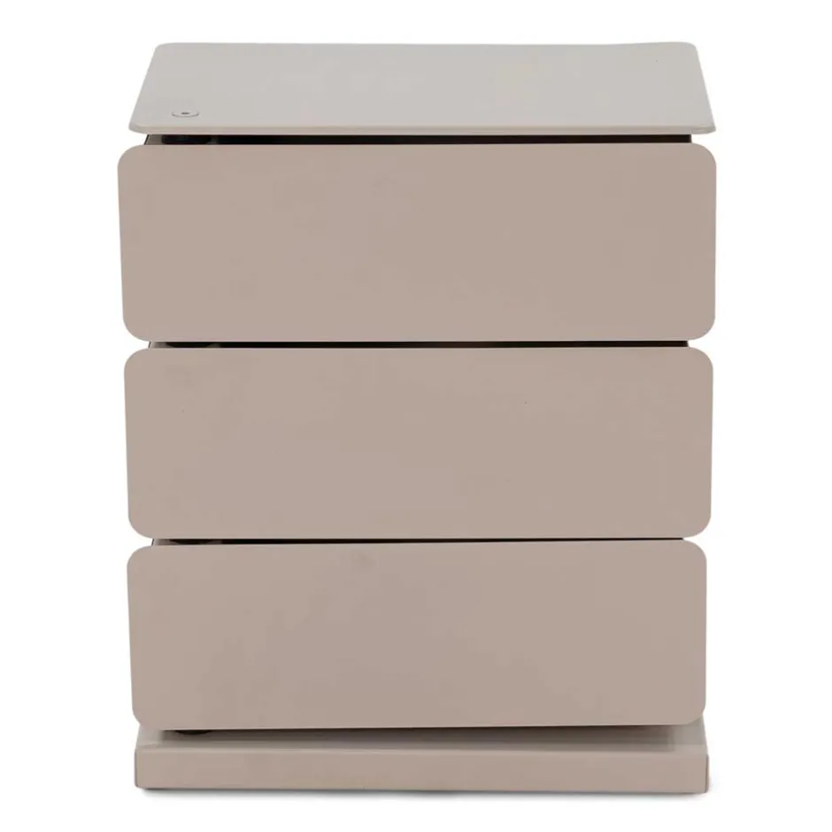Wohnen Design Metallkommode in Taupe - Dolomiti