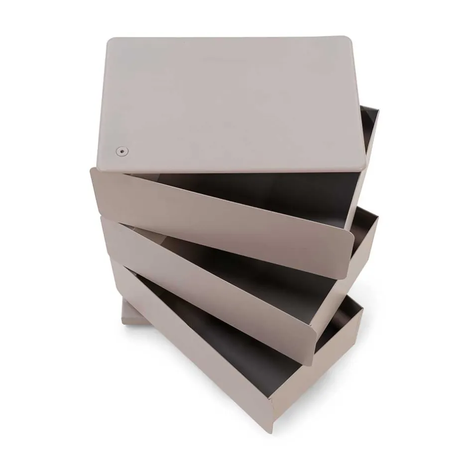 Wohnen Design Metallkommode in Taupe - Dolomiti