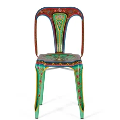 Design Metallstühle Bunt - floral gemustert - Numento (2er Set)^Wohnen Clearance