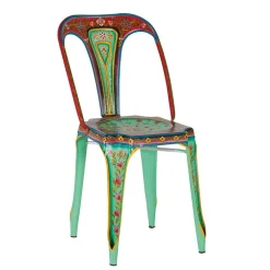 Design Metallstühle Bunt - floral gemustert - Numento (2er Set)^Wohnen Clearance