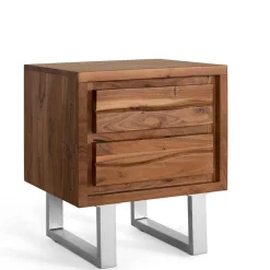 Design Nachtkommode aus Akazienholz - Banjee^Wohnen New