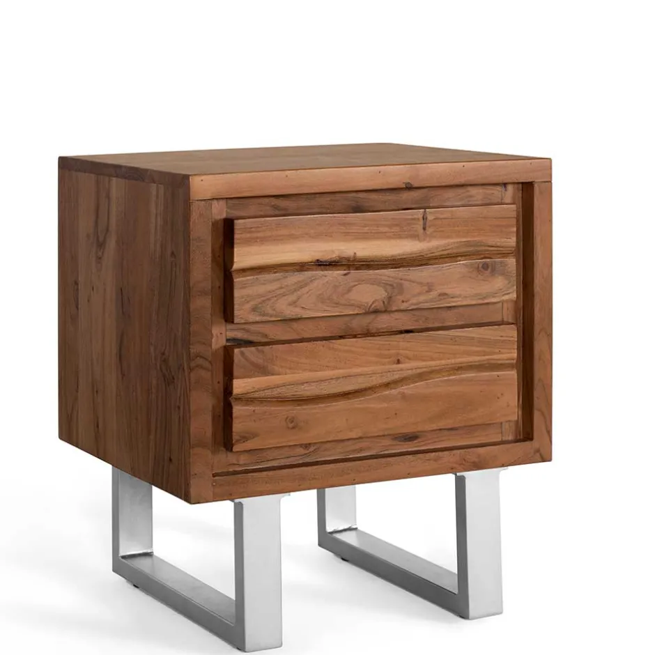 Design Nachtkommode aus Akazienholz - Banjee^Wohnen New