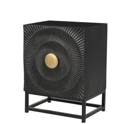 Design Nachtschrank in Schwarz und Gold - Oglio^Wohnen Best