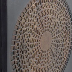 Wohnen Design Nachtschrank mit Mandala Schnitzerei - Synessa