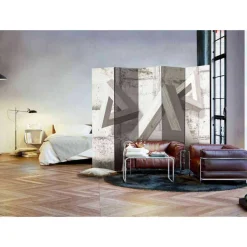 Wohnen Design Paravent Raumteiler in Grau - Reminon