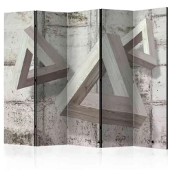 Wohnen Design Paravent Raumteiler in Grau - Reminon