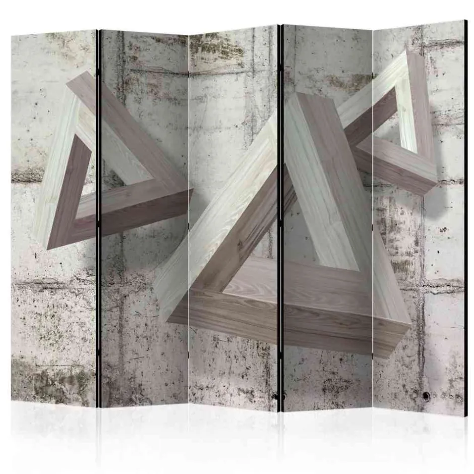 Wohnen Design Paravent Raumteiler in Grau - Reminon