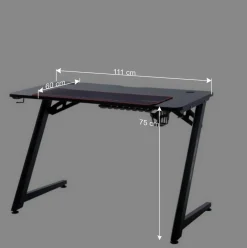 Wohnen Design PC Computertisch in Schwarz - Aribert