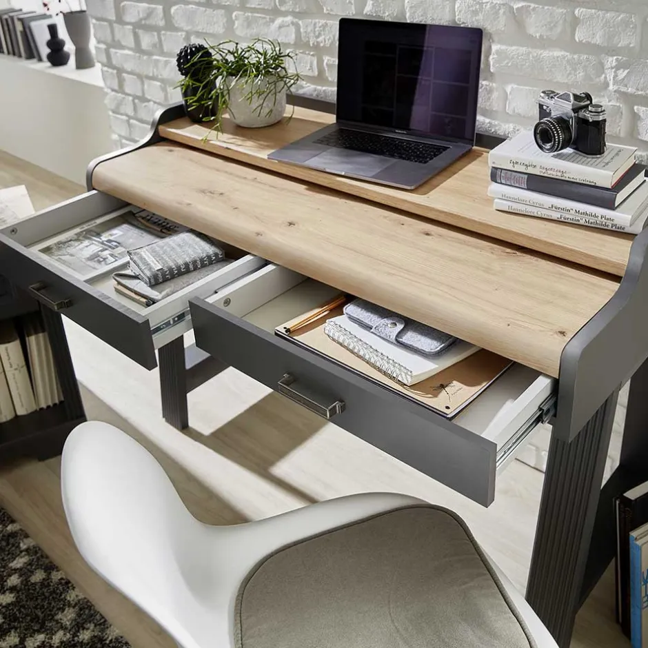 Design PC Tisch mit Rollcontainer - Joe (zweiteilig)^Wohnen Online