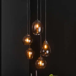 Design Pendelleuchte mit Chromglas Schirmen - Ampiano^Wohnen Clearance