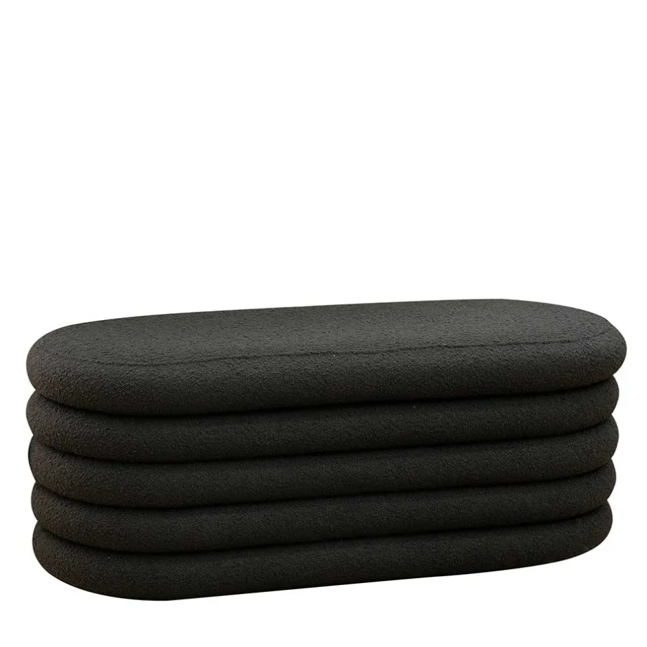 Wohnen Design Polsterbank in Anthrazit Boucle - Idris