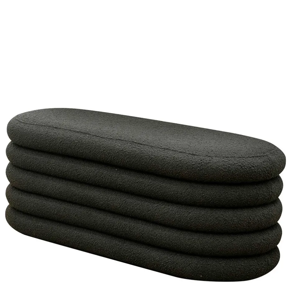 Wohnen Design Polsterbank in Anthrazit Boucle - Idris