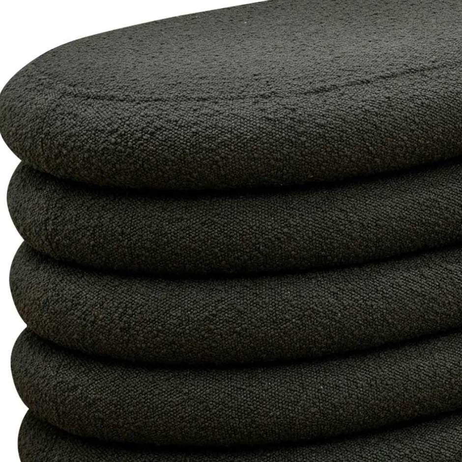 Wohnen Design Polsterbank in Anthrazit Boucle - Idris