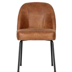 Wohnen Design Recyclingleder Stuhl in Braun - Kegadamo (2er Set)