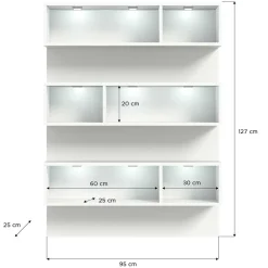 Wohnen Design Regal für Schuhe mit LED - Dany