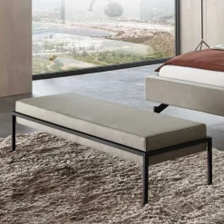 Design Schlafzimmerbank in Grau Stoff - Jenn^Wohnen New