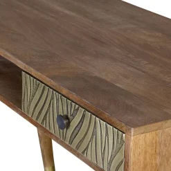 Kinder Wohnen Design Schreibtisch aus Mangoholz und Metall - Filurina