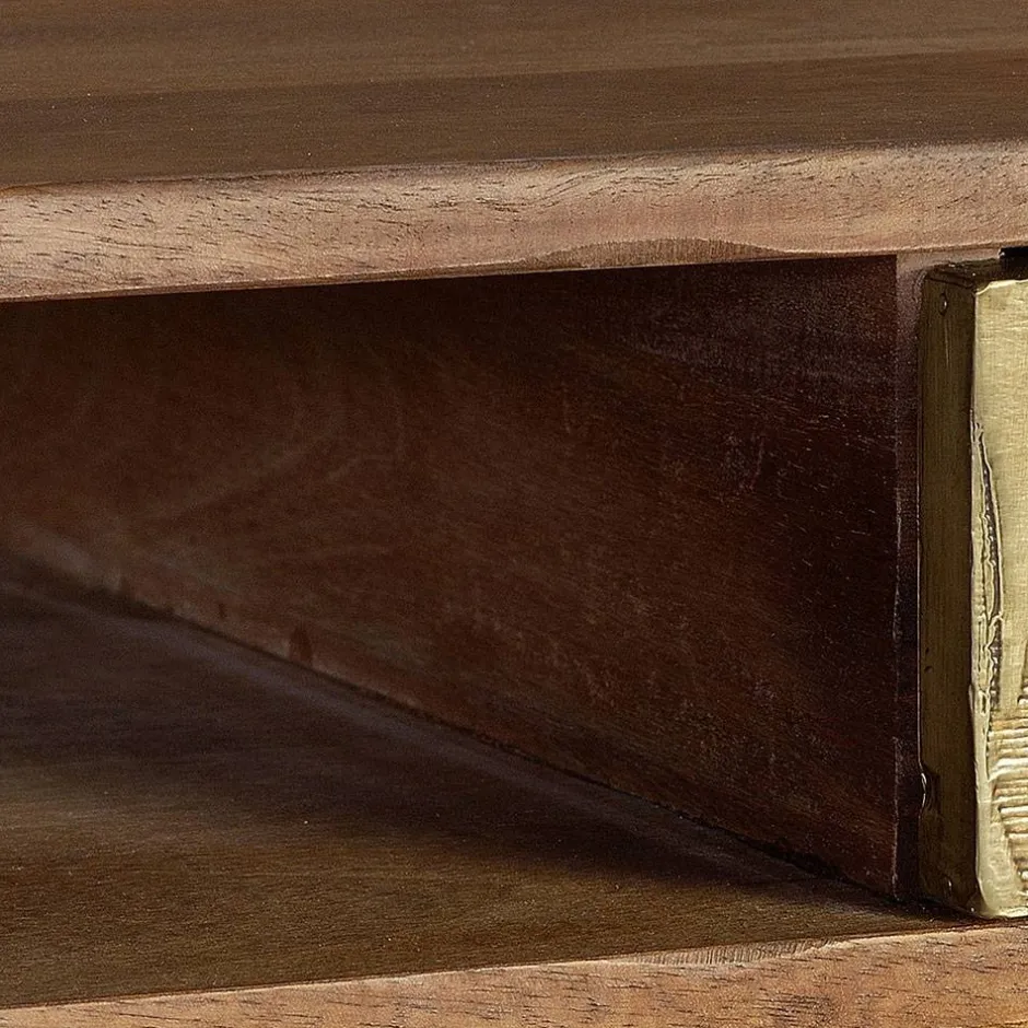 Kinder Wohnen Design Schreibtisch aus Mangoholz und Metall - Filurina