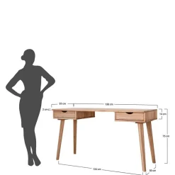 Kinder Wohnen Design Schreibtisch aus Wildeiche Massivholz - Fabijola