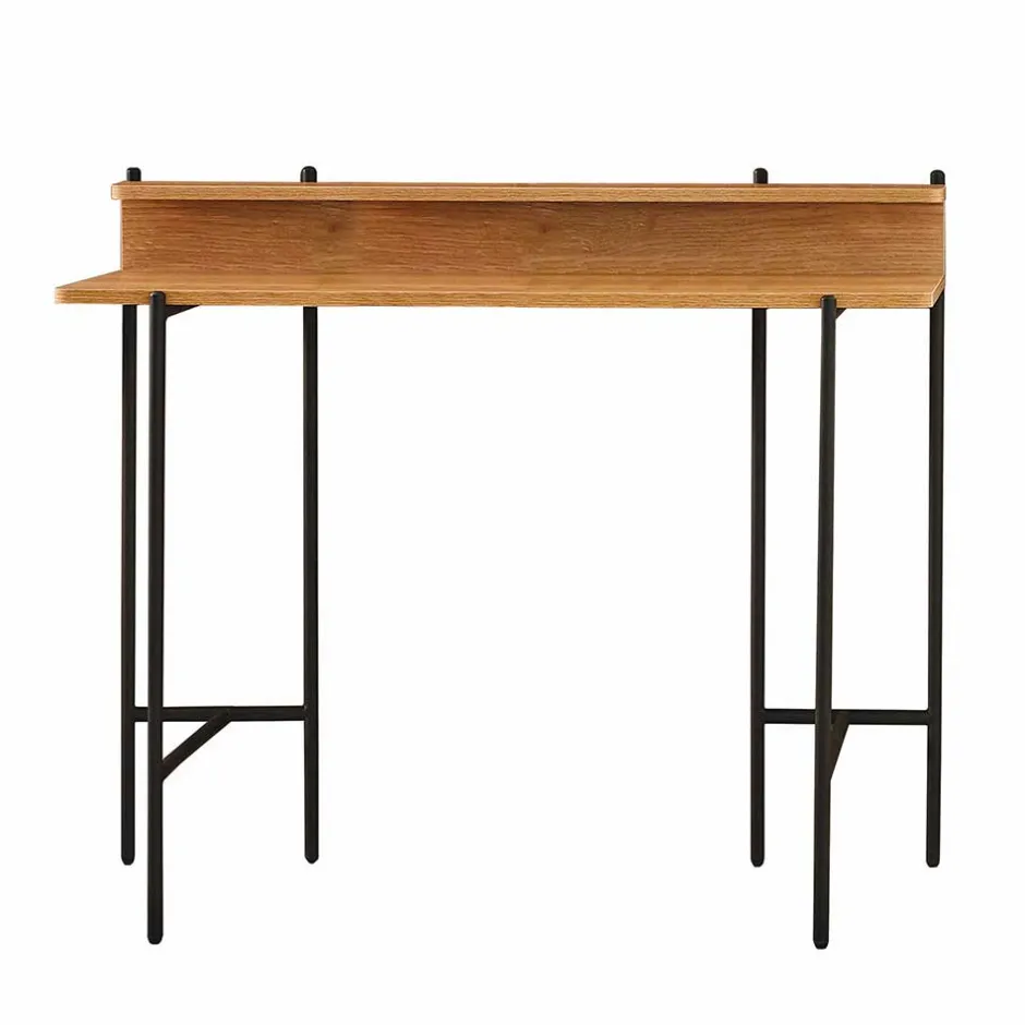 Wohnen Design Schreibtisch in Akazie Optik & Schwarz - Charme