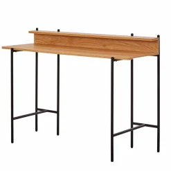 Wohnen Design Schreibtisch in Akazie Optik & Schwarz - Charme