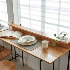 Wohnen Design Schreibtisch in Akazie Optik & Schwarz - Charme