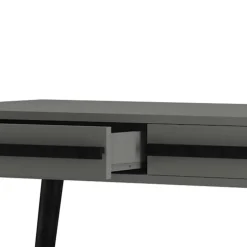 Kinder Wohnen Design Schreibtisch in Grau mit Schwarz - Pavias