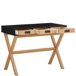 Design Schreibtisch in Schwarz und Kiefer Natur - Adios^Wohnen Best