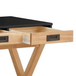 Design Schreibtisch in Schwarz und Kiefer Natur - Adios^Wohnen Best