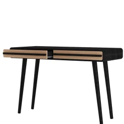 Design Schreibtisch in Schwarz mit Eiche - Diadani^Wohnen Sale