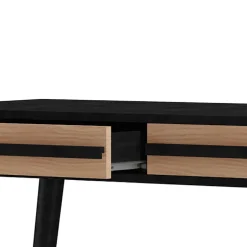 Design Schreibtisch in Schwarz mit Eiche - Diadani^Wohnen Sale