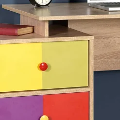 Design Schreibtisch in Sonoma-Eiche & Bunt - Reddnas^Wohnen New