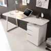 Design Schreibtisch in Weiß 150x67 cm Velino mit 3 Schubladen^Wohnen Best