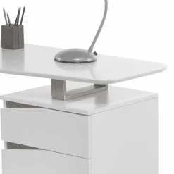 Design Schreibtisch in Weiß 150x67 cm Velino mit 3 Schubladen^Wohnen Best