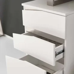 Design Schreibtisch in Weiß 150x67 cm Velino mit 3 Schubladen^Wohnen Best