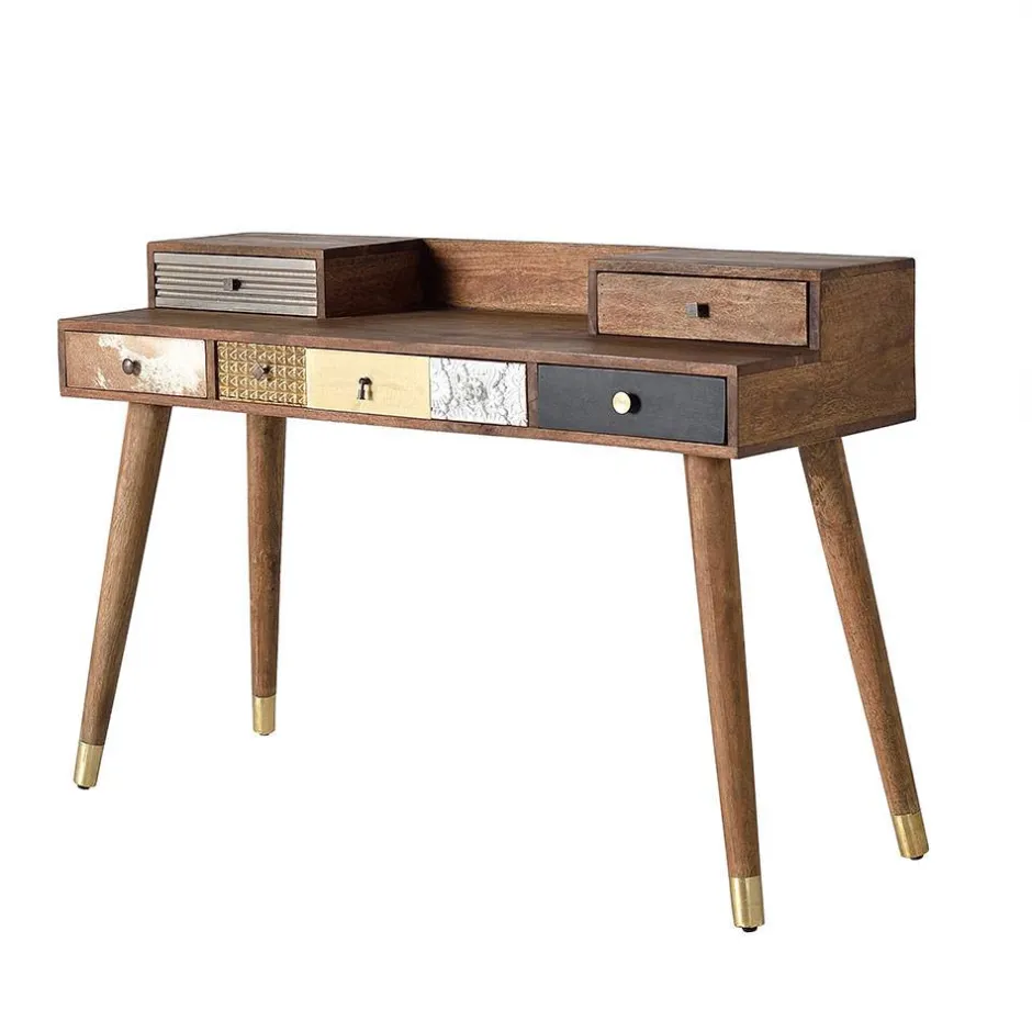 Design Schreibtisch mit fünf Schubladen - Fina^Wohnen Online